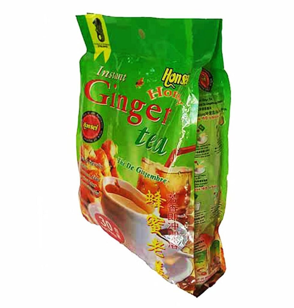 Honsei Instant Ginger Honey Tea (30 Sachets) 18G/0.63oz- Product of Singapore